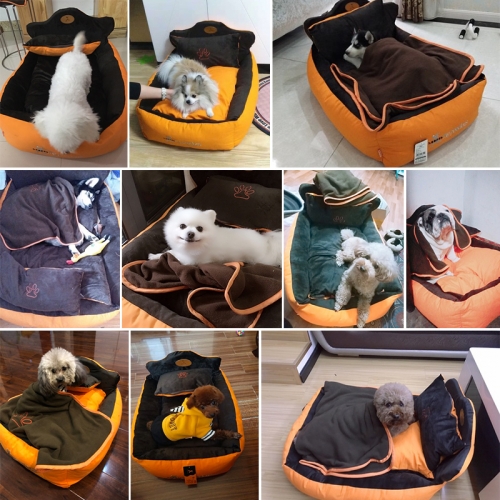 Кроватка для собачки с подушкой и одеялом